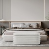 image:imageMCombo Storage Ottoman Bench Upholstered Fabric End of Bed Bench with Storage Footstool for Bedroom Living Room Entryway W495 GreyCream White