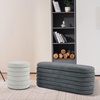 image:imageMCombo Storage Ottoman Bench Upholstered Fabric End of Bed Bench with Storage Footstool for Bedroom Living Room Entryway W495 GreyGrey
