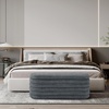 image:imageMCombo Storage Ottoman Bench Upholstered Fabric End of Bed Bench with Storage Footstool for Bedroom Living Room Entryway W495 GreyGrey