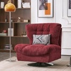 image:imageMCombo Swivel Accent Chair Modern Tufted Upholstered Armless Chairs Wide Seat Single Sofa Chair for Living Room Bedroom Nursery Room LW753 Cream WhiteBurgundy