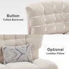 image:imageMCombo Swivel Accent Chair Modern Tufted Upholstered Armless Chairs Wide Seat Single Sofa Chair for Living Room Bedroom Nursery Room LW753 Cream WhiteCream White