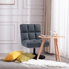 image:imageMCombo Swivel Accent Chairs Upholstered Armless Chair with Buttonless Stitch Modern Leisure Chairs for Living Room Bedroom 4380 Dark Grey
