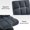 image:imageMCombo Swivel Accent Chairs Upholstered Armless Chair with Buttonless Stitch Modern Leisure Chairs for Living Room Bedroom 4380 Dark Grey