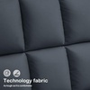 image:imageMCombo Swivel Accent Chairs Upholstered Armless Chair with Buttonless Stitch Modern Leisure Chairs for Living Room Bedroom 4380 Dark Grey