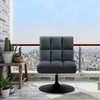 image:imageMCombo Swivel Accent Chairs Upholstered Armless Chair with Buttonless Stitch Modern Leisure Chairs for Living Room Bedroom 4380 Dark Grey