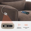 image:imageMCombo Swivel Glider Rocker Power Recliner Chair Electric Swivel Rocker Recliner with USB Charging Ports for Living Room and Nursery Fabric 6922 BeigeBrown