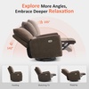 image:imageMCombo Swivel Glider Rocker Power Recliner Chair Electric Swivel Rocker Recliner with USB Charging Ports for Living Room and Nursery Fabric 6922 BeigeBrown