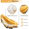 image:imageMCombo Swivel Papasan Chairs Velvet Armless Chair with Height Adjustment Rocking Saucer Chair for Living Room Bedroom HQ405 Yellow
