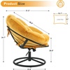 image:imageMCombo Swivel Papasan Chairs Velvet Armless Chair with Height Adjustment Rocking Saucer Chair for Living Room Bedroom HQ405 Yellow