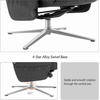 image:imageMCombo Swivel Recliner Chair with Ottoman 360 Faux Leather Lounge Chair with Adjustable Backrest Manual Reclining Chair with Footrest for Small Spaces Living Room Bedroom Office 4603 Dark GreyDark Grey