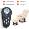 image:imageMCombo Swivel Recliner with Ottoman Chair TV Chair Sets with Vibration Massage for Small Space Living Room Bedroom 9096 9099 Faux Leather Dark BrownCream White