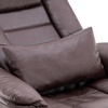 image:imageMCombo Swivel Recliner with Ottoman Chair TV Chair Sets with Vibration Massage for Small Space Living Room Bedroom 9096 9099 Faux Leather Dark BrownDark Brown