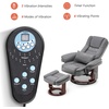 image:imageMCombo Swivel Recliner with Ottoman Chair TV Chair Sets with Vibration Massage for Small Space Living Room Bedroom 9096 9099 Faux Leather Dark BrownGrey
