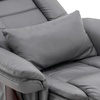 image:imageMCombo Swivel Recliner with Ottoman Chair TV Chair Sets with Vibration Massage for Small Space Living Room Bedroom 9096 9099 Faux Leather Dark BrownGrey