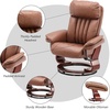 image:imageMCombo Swivel Recliner with Ottoman Faux Leather TV Chair with Vibration Massage Ideal for RV Small Space Living Room amp Bedroom 4999 Faux Leather BurgundySaddle