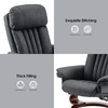 image:imageMCombo Swivel Recliner with Ottoman Faux Leather TV Chair with Vibration Massage Ideal for RV Small Space Living Room amp Bedroom 4999 Faux Leather BurgundyDark Grey