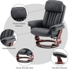 image:imageMCombo Swivel Recliner with Ottoman Faux Leather TV Chair with Vibration Massage Ideal for RV Small Space Living Room amp Bedroom 4999 Faux Leather BurgundyDark Grey