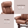 image:imageMCombo Swivel Recliner with Ottoman Faux Leather TV Chair with Vibration Massage Ideal for RV Small Space Living Room amp Bedroom 4999 Faux Leather BurgundySaddle