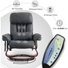 image:imageMCombo Swivel Recliner with Ottoman Faux Leather TV Chair with Vibration Massage Ideal for RV Small Space Living Room amp Bedroom 4999 Faux Leather BurgundyDark Grey