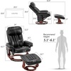image:imageMCombo Swivel Recliner with Ottoman Faux Leather TV Chair with Vibration Massage Ideal for RV Small Space Living Room amp Bedroom 4999 Faux Leather BurgundyBlack
