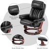 image:imageMCombo Swivel Recliner with Ottoman Faux Leather TV Chair with Vibration Massage Ideal for RV Small Space Living Room amp Bedroom 4999 Faux Leather BurgundyBlack
