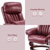 image:imageMCombo Swivel Recliner with Ottoman Faux Leather TV Chair with Vibration Massage Ideal for RV Small Space Living Room amp Bedroom 4999 Faux Leather BurgundyBurgundy
