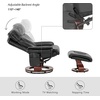 image:imageMCombo Swivel Recliner with Ottoman Faux Leather TV Chair with Vibration Massage Ideal for RV Small Space Living Room amp Bedroom 4999 Faux Leather BurgundyBlack
