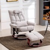 image:imageMCombo Swivel Recliner with Ottoman TV Chair Sets with Vibration Massage Ideal for Small Space Living Room amp Bedroom 4188 BlueBeige