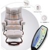 image:imageMCombo Swivel Recliner with Ottoman TV Chair Sets with Vibration Massage Ideal for Small Space Living Room amp Bedroom 4188 BlueBeige