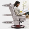 image:imageMCombo Swivel Recliner with Ottoman TV Chair Sets with Vibration Massage Ideal for Small Space Living Room amp Bedroom 4188 BlueBeige