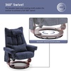 image:imageMCombo Swivel Recliner with Ottoman TV Chair Sets with Vibration Massage Ideal for Small Space Living Room amp Bedroom 4188 BlueBlue