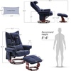 image:imageMCombo Swivel Recliner with Ottoman TV Chair Sets with Vibration Massage Ideal for Small Space Living Room amp Bedroom 4188 BlueBlue