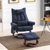 image:imageMCombo Swivel Recliner with Ottoman TV Chair Sets with Vibration Massage Ideal for Small Space Living Room amp Bedroom 4188 BlueBlue