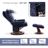 image:imageMCombo Swivel Recliner with Ottoman TV Chair Sets with Vibration Massage Ideal for Small Space Living Room amp Bedroom 4188 BlueBlue