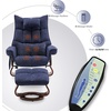 image:imageMCombo Swivel Recliner with Ottoman TV Chair Sets with Vibration Massage Ideal for Small Space Living Room amp Bedroom 4188 BlueBlue