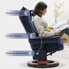 image:imageMCombo Swivel Recliner with Ottoman TV Chair Sets with Vibration Massage Ideal for Small Space Living Room amp Bedroom 4188 BlueBlue
