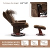 image:imageMCombo Swivel Recliner with Ottoman TV Chair Sets with Vibration Massage Ideal for Small Space Living Room amp Bedroom 4188 BlueBrown