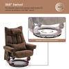 image:imageMCombo Swivel Recliner with Ottoman TV Chair Sets with Vibration Massage Ideal for Small Space Living Room amp Bedroom 4188 BlueBrown