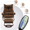 image:imageMCombo Swivel Recliner with Ottoman TV Chair Sets with Vibration Massage Ideal for Small Space Living Room amp Bedroom 4188 BlueBrown