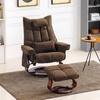 image:imageMCombo Swivel Recliner with Ottoman TV Chair Sets with Vibration Massage Ideal for Small Space Living Room amp Bedroom 4188 BlueBrown