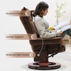 image:imageMCombo Swivel Recliner with Ottoman TV Chair Sets with Vibration Massage Ideal for Small Space Living Room amp Bedroom 4188 BlueBrown