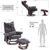 image:imageMCombo Swivel Recliner with Ottoman TV Chair Sets with Vibration Massage Ideal for Small Space Living Room amp Bedroom 4188 BlueGrey