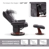 image:imageMCombo Swivel Recliner with Ottoman TV Chair Sets with Vibration Massage Ideal for Small Space Living Room amp Bedroom 4188 BlueGrey