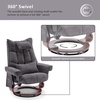 image:imageMCombo Swivel Recliner with Ottoman TV Chair Sets with Vibration Massage Ideal for Small Space Living Room amp Bedroom 4188 BlueGrey