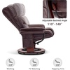 image:imageMCombo Swivel Recliners with Ottoman Reclining TV Chairs with Vibration Massage Faux Leather Ergonomic Lounge Chair for Living Room Bedroom 4832 Dark Brown