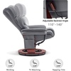 image:imageMCombo Swivel Recliners with Ottoman Reclining TV Chairs with Vibration Massage Faux Leather Ergonomic Lounge Chair for Living Room Bedroom 4832 Grey