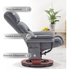 image:imageMCombo Swivel Recliners with Ottoman Reclining TV Chairs with Vibration Massage Faux Leather Ergonomic Lounge Chair for Living Room Bedroom 4832 Grey