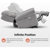 image:imageMCombo Triple Motor Power Lift Recliner Chair with Massage and Lumbarampseat Heating Rolled Arms Adjustable Headrest for Elderly People Fabric 7888 Coffee MediumGrey