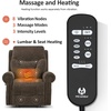 image:imageMCombo Triple Motor Power Lift Recliner Chair with Massage and Lumbarampseat Heating Rolled Arms Adjustable Headrest for Elderly People Fabric 7888 Coffee MediumCoffee