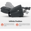 image:imageMCombo Triple Motor Power Lift Recliner Chair with Massage and Lumbarampseat Heating Rolled Arms Adjustable Headrest for Elderly People Fabric 7888 Coffee MediumDark Grey